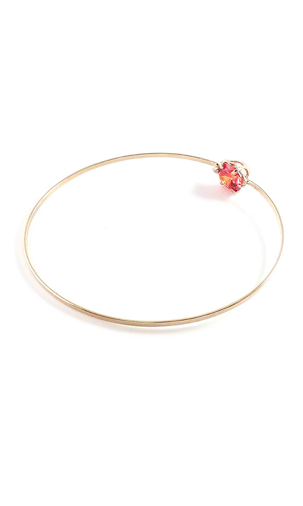 Gold Bangle with Jewel